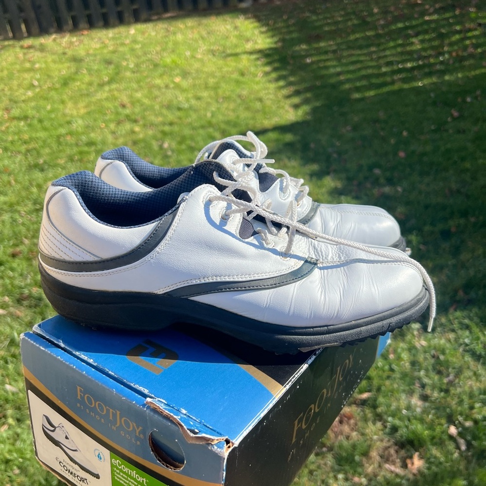 Women’s FootJoy Extra eComfort Golf White Black Shoes Sneakers 98337 Size 10